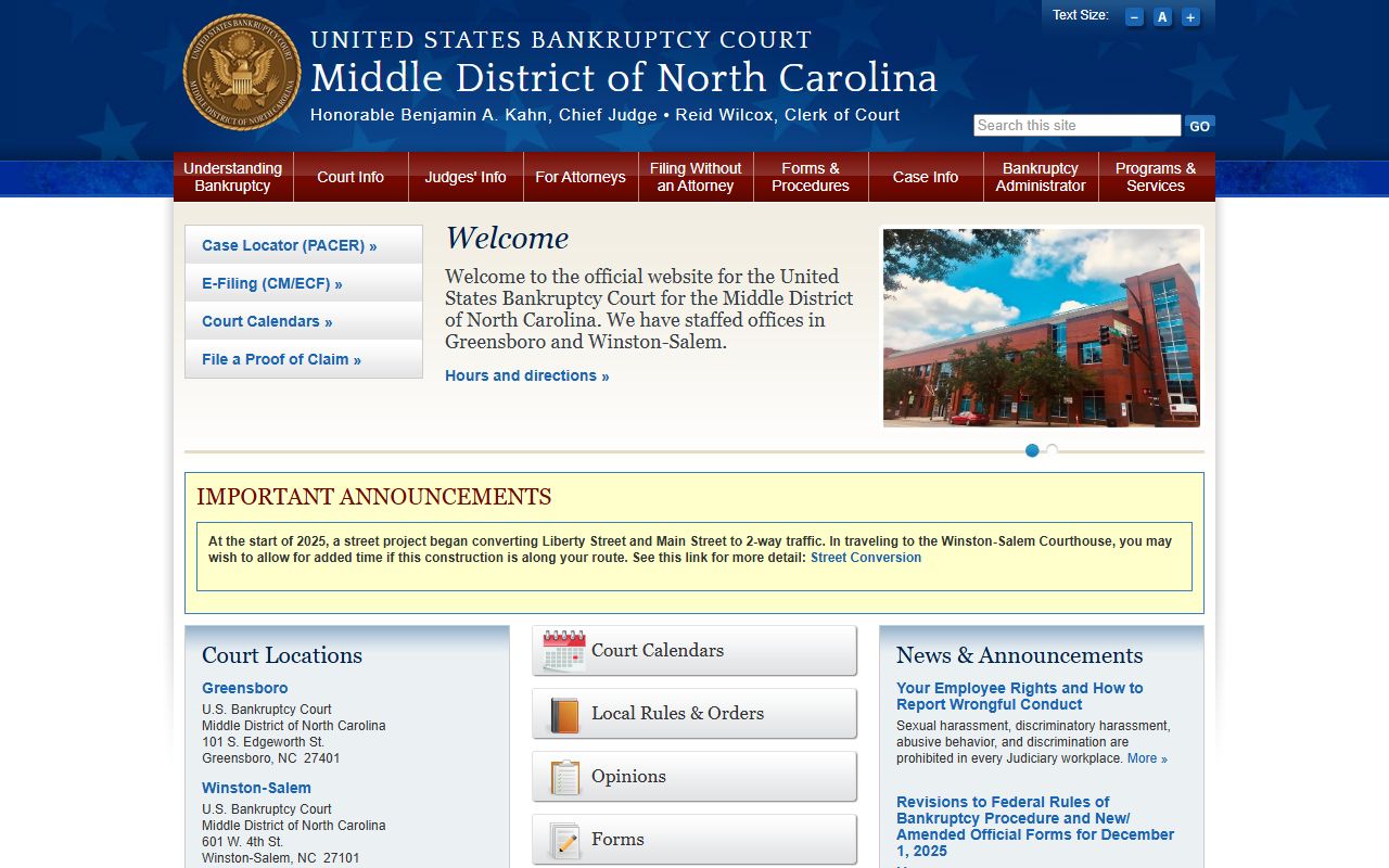Rowan County Clerk of Superior Court bankruptcy court distinction