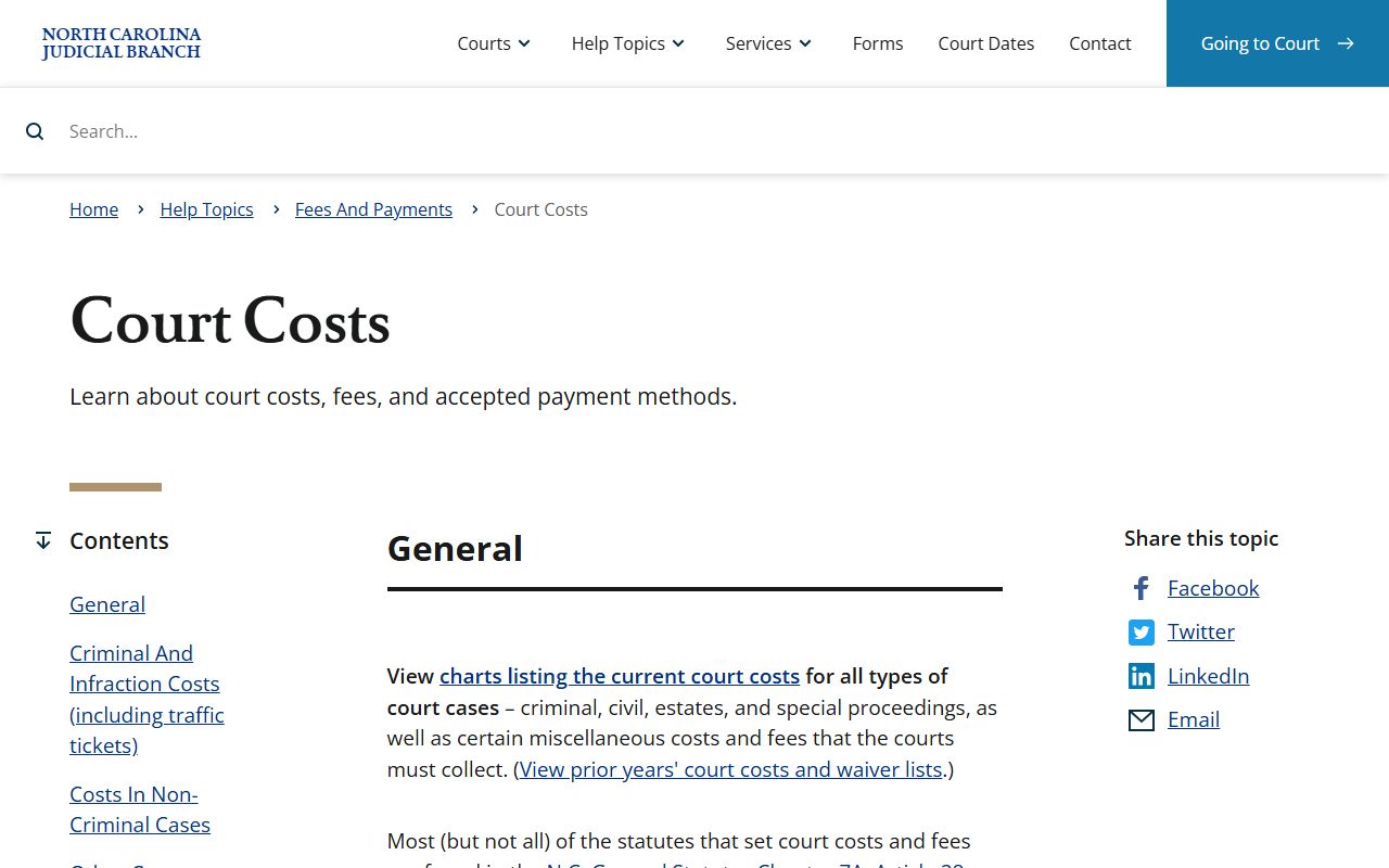 Rowan County arrest records and court charges court costs and payment guidance