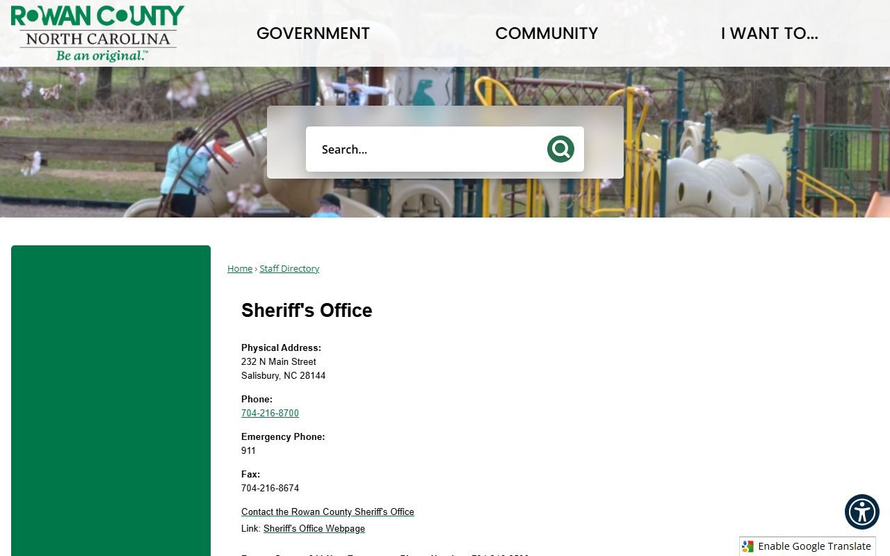 Rowan County arrest records and court charges Sheriff's Office staff directory
