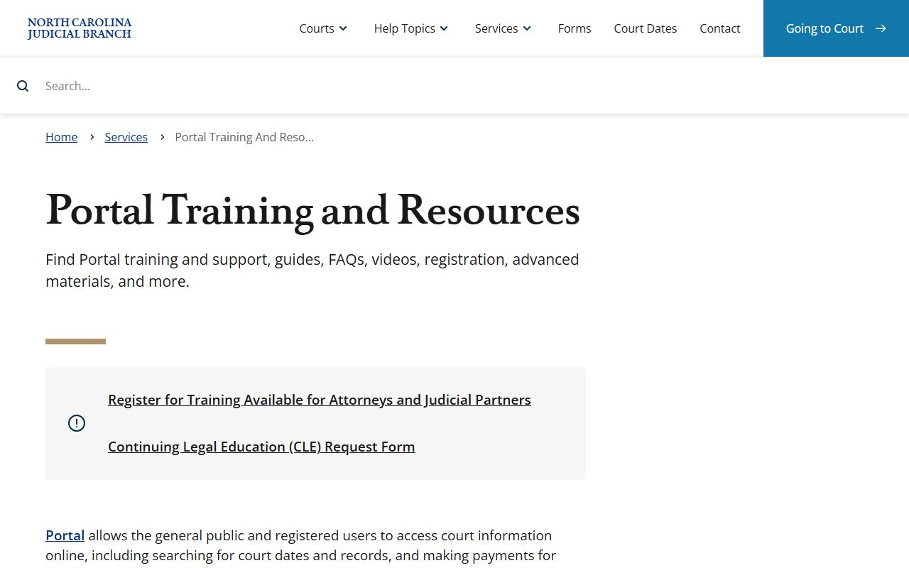 Rowan County court dockets portal training and resources