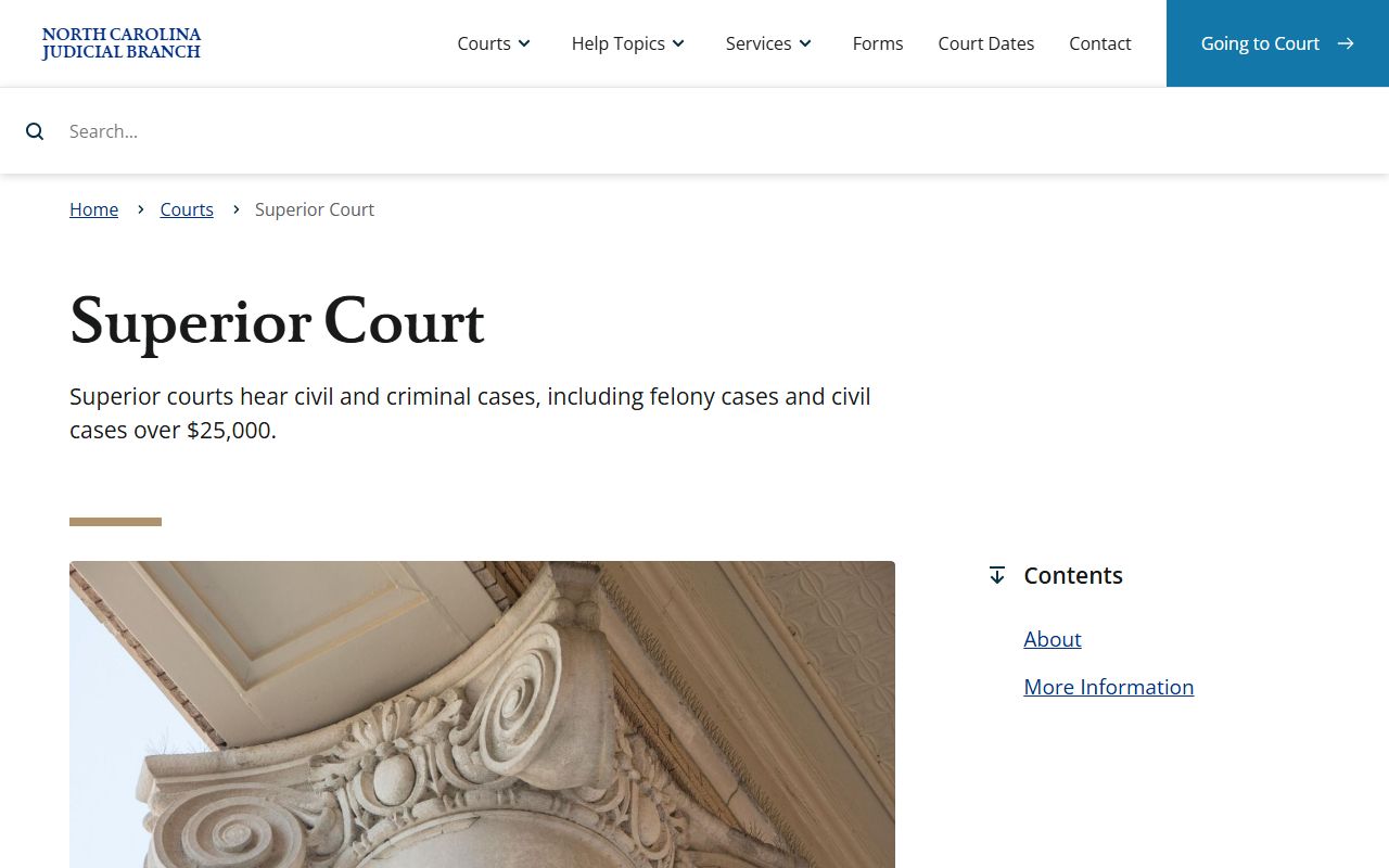 Rowan County court dockets Superior Court overview