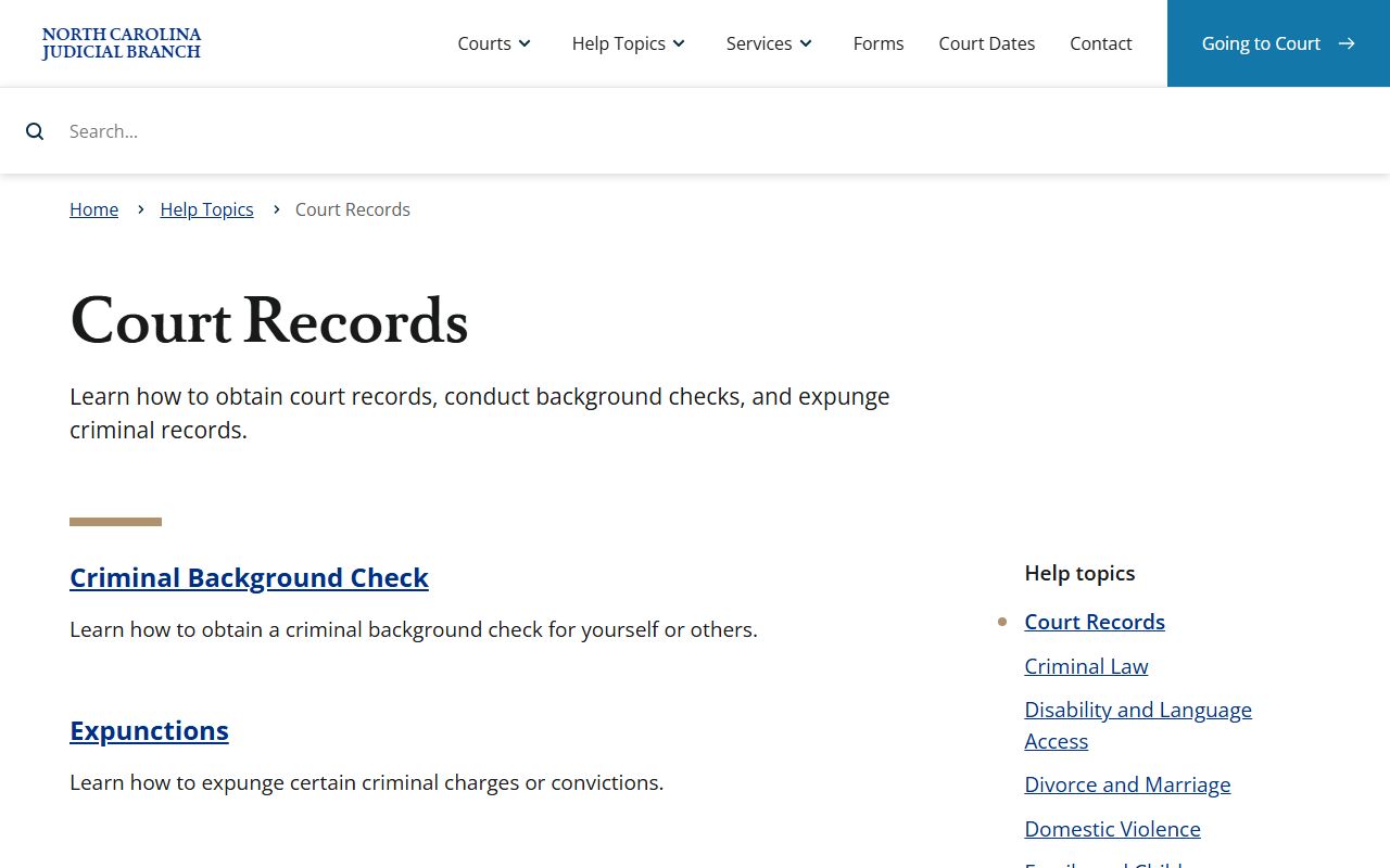 Rowan County court records help topic hub