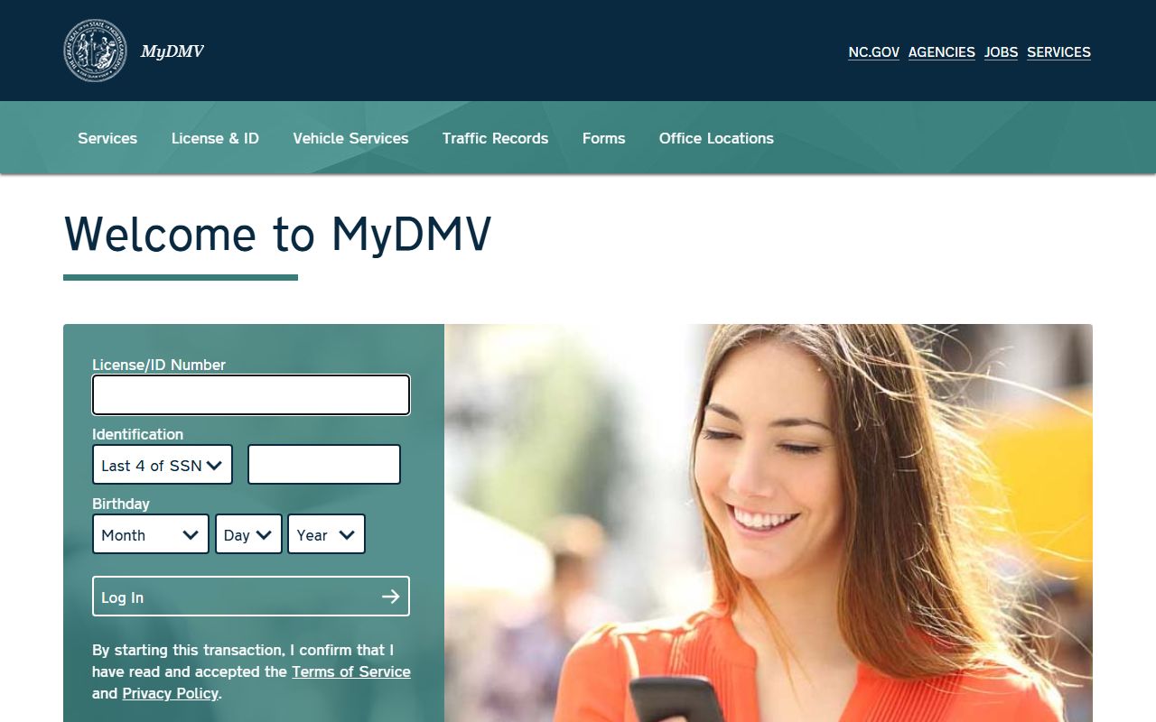 Rowan County traffic court records NCDMV MyDMV portal